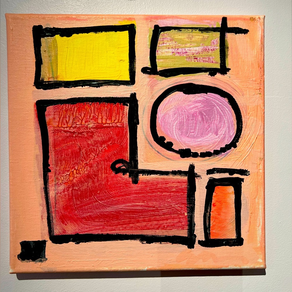 Sarah Shirley Original Art “Formes” 12x12x1 acrylic on canvas